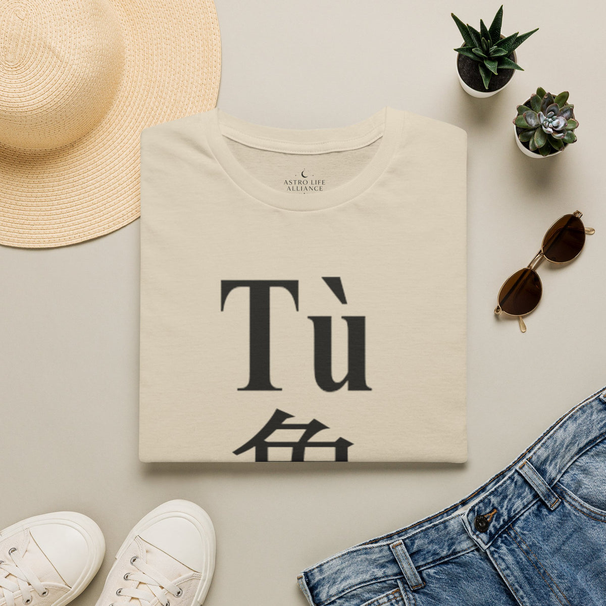 04 Rabbit — Typography Tee — Light Colors — English