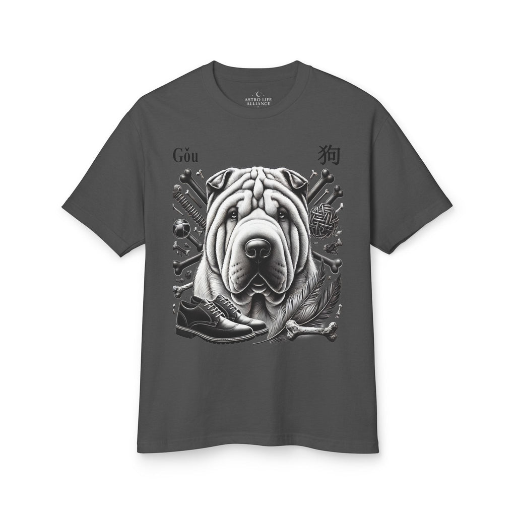 11 Chien — T-shirt Illustré — Couleurs Foncées — Français