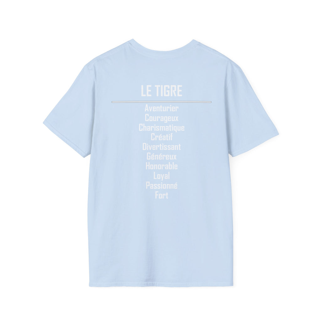 03 Tigre — T-shirt Typographique — Couleurs Foncées — Français