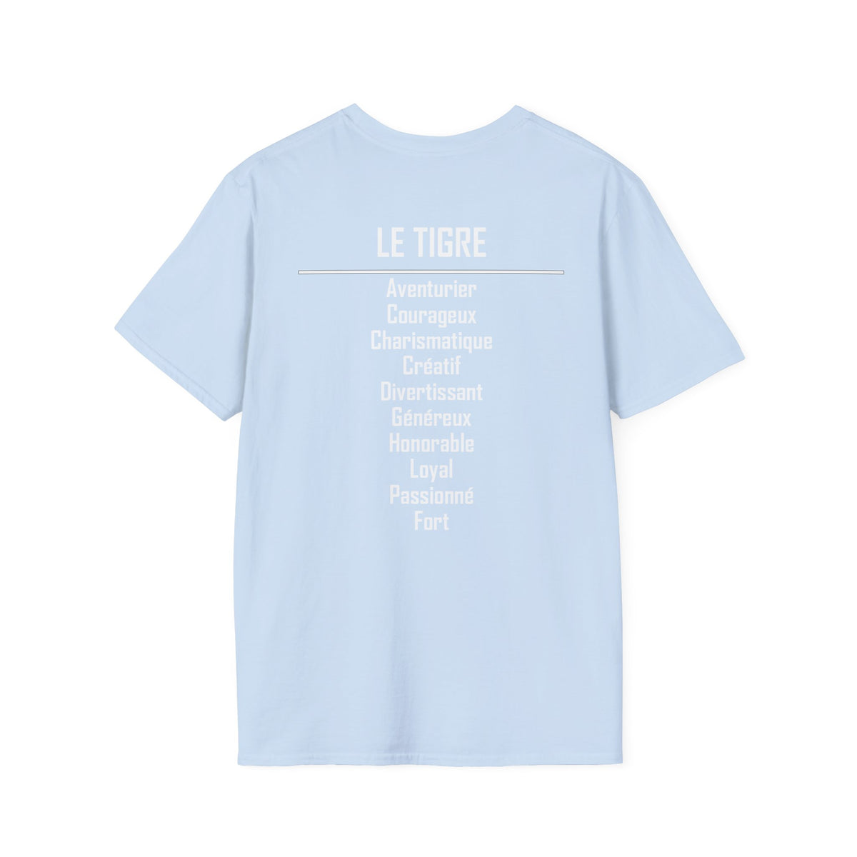 03 Tigre — T-shirt Typographique — Couleurs Foncées — Français