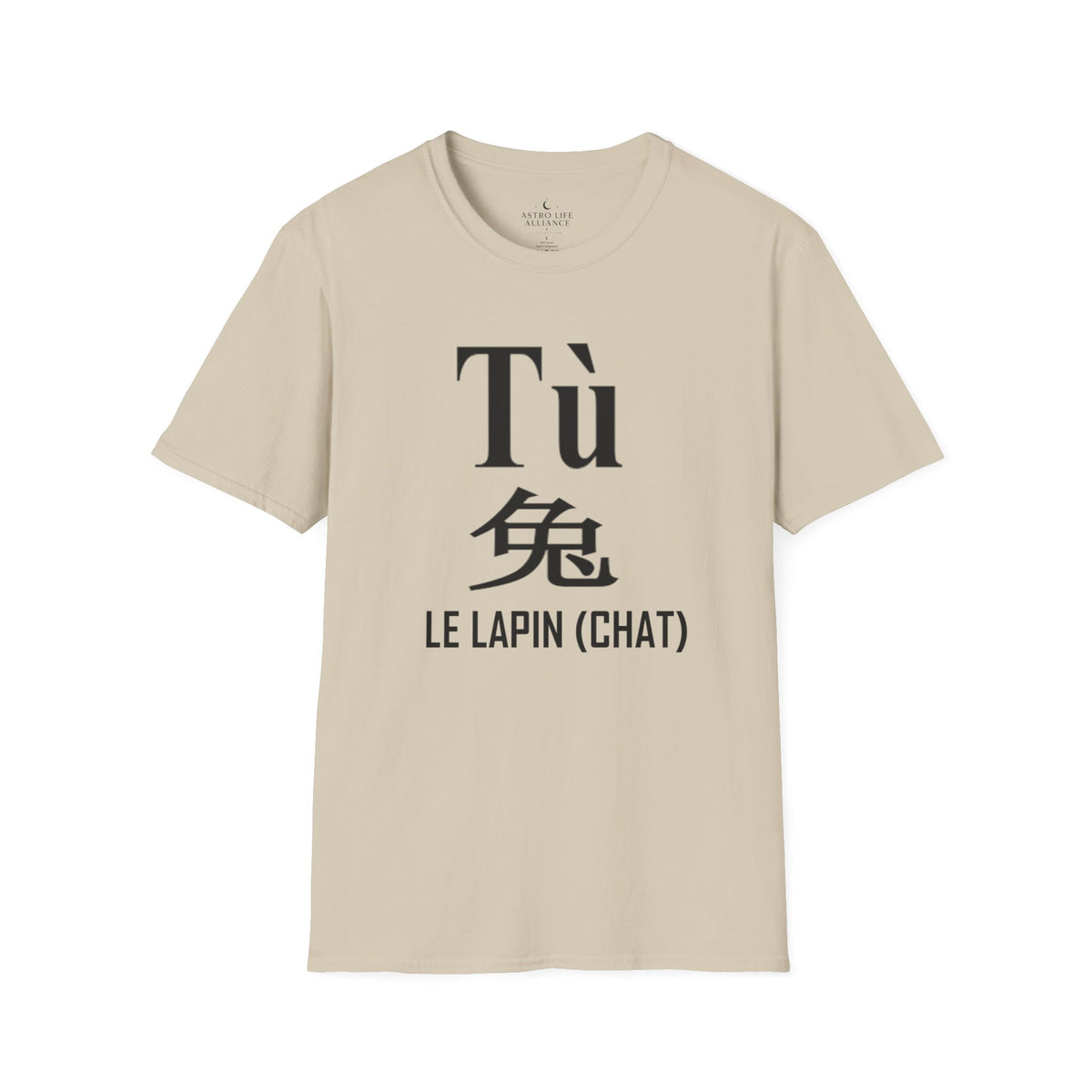 04 Lapin (Chat) — T-shirt Typographique — Couleurs Claires — Français