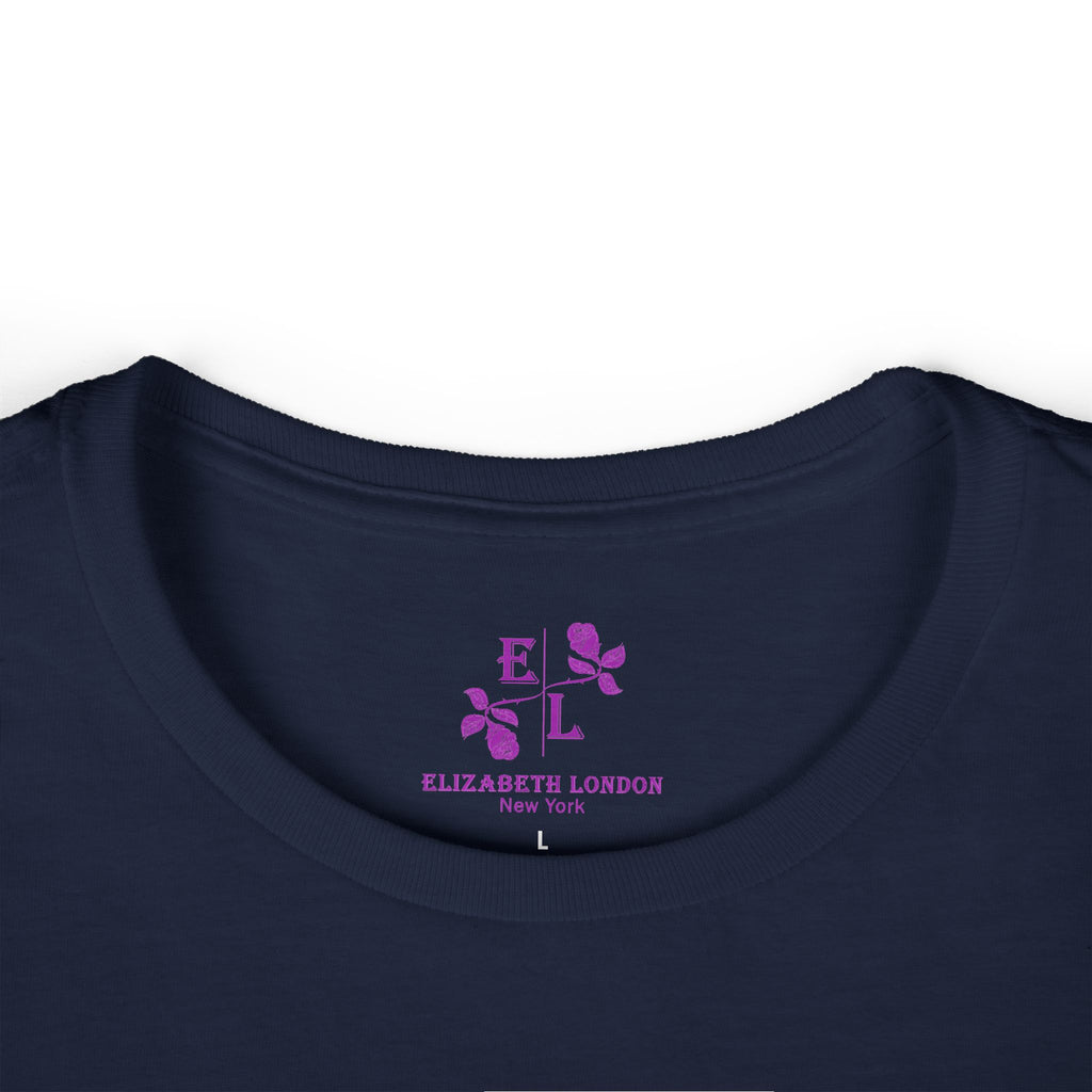 Elizabeth London™ Iconic Signature Rose Women’s Tee – Royal Rose