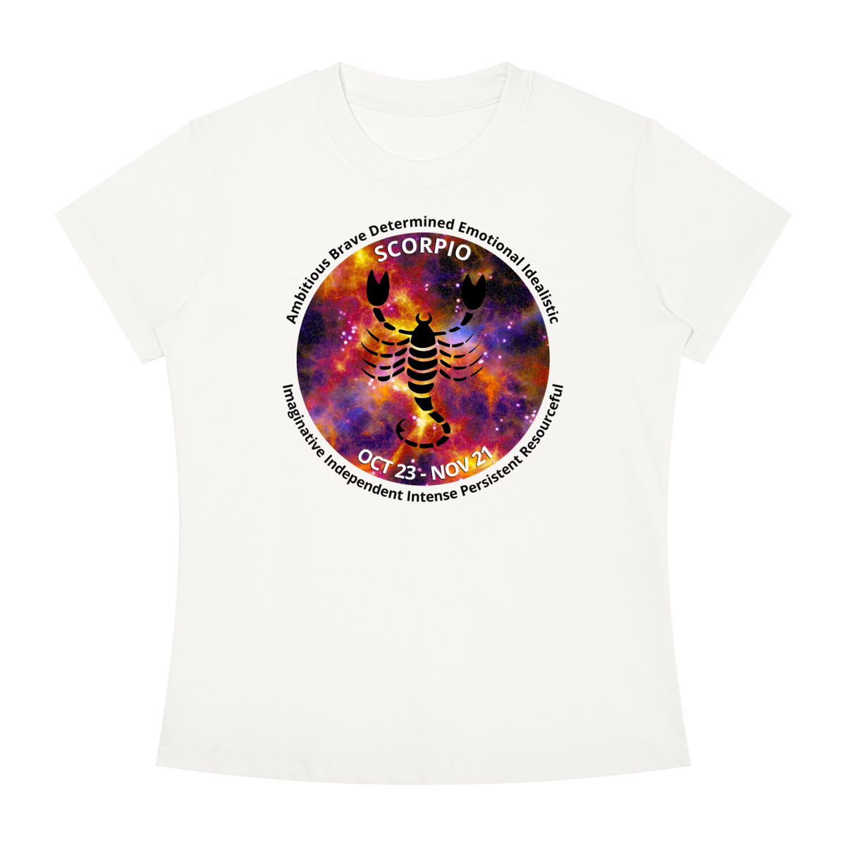 Scorpio Full-Color Zodiac Slim-Fit Women’s Tee – Light Shades