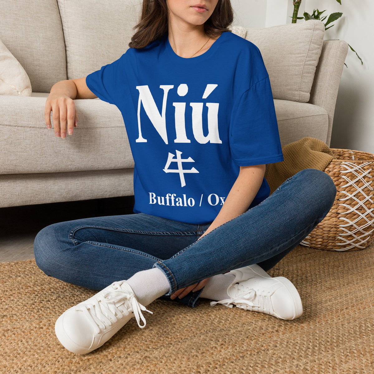 02 Buffalo/Ox — Typography Tee — Dark Colors — English