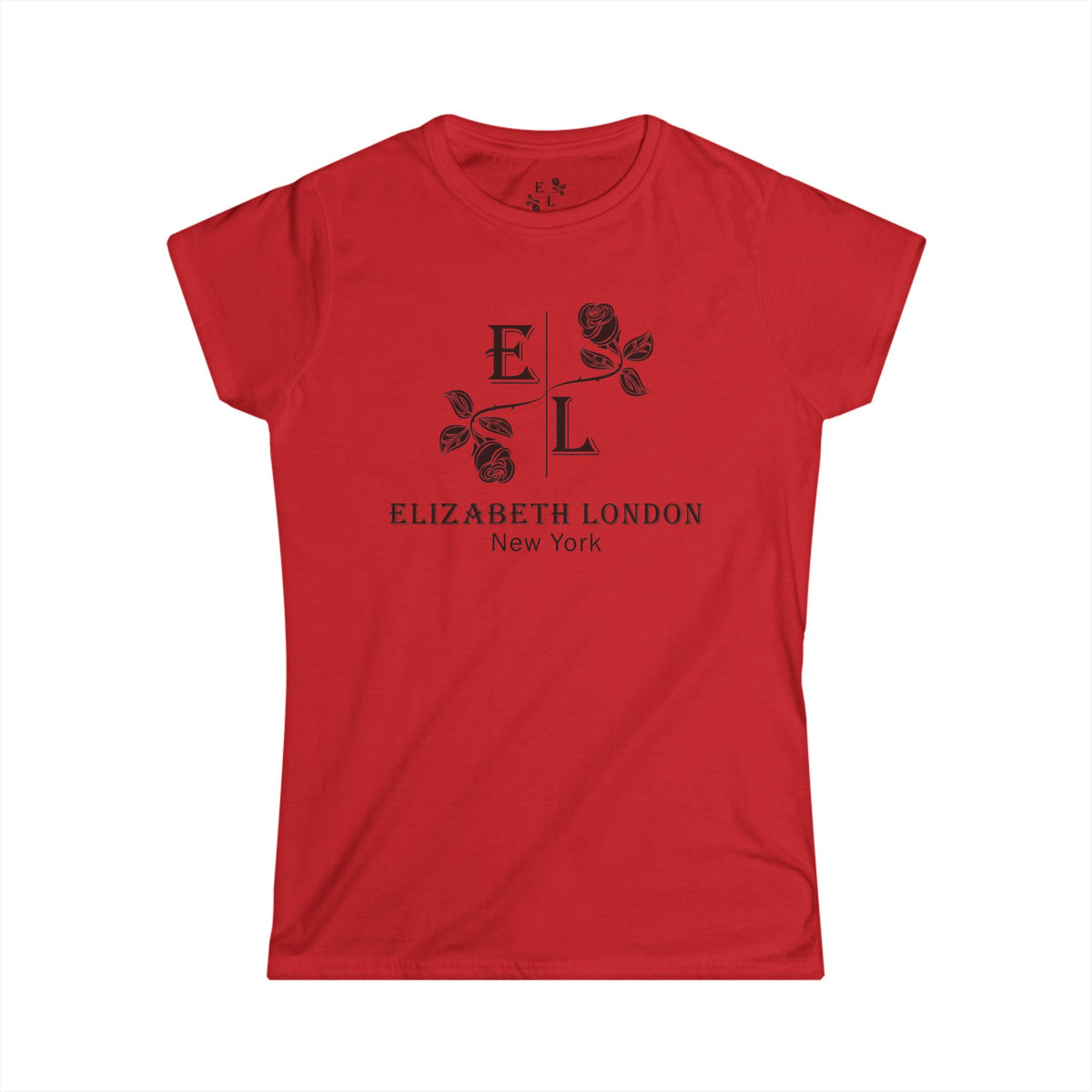 Elizabeth London™ Iconic Signature Rose Women’s Tee – Jewel Rose