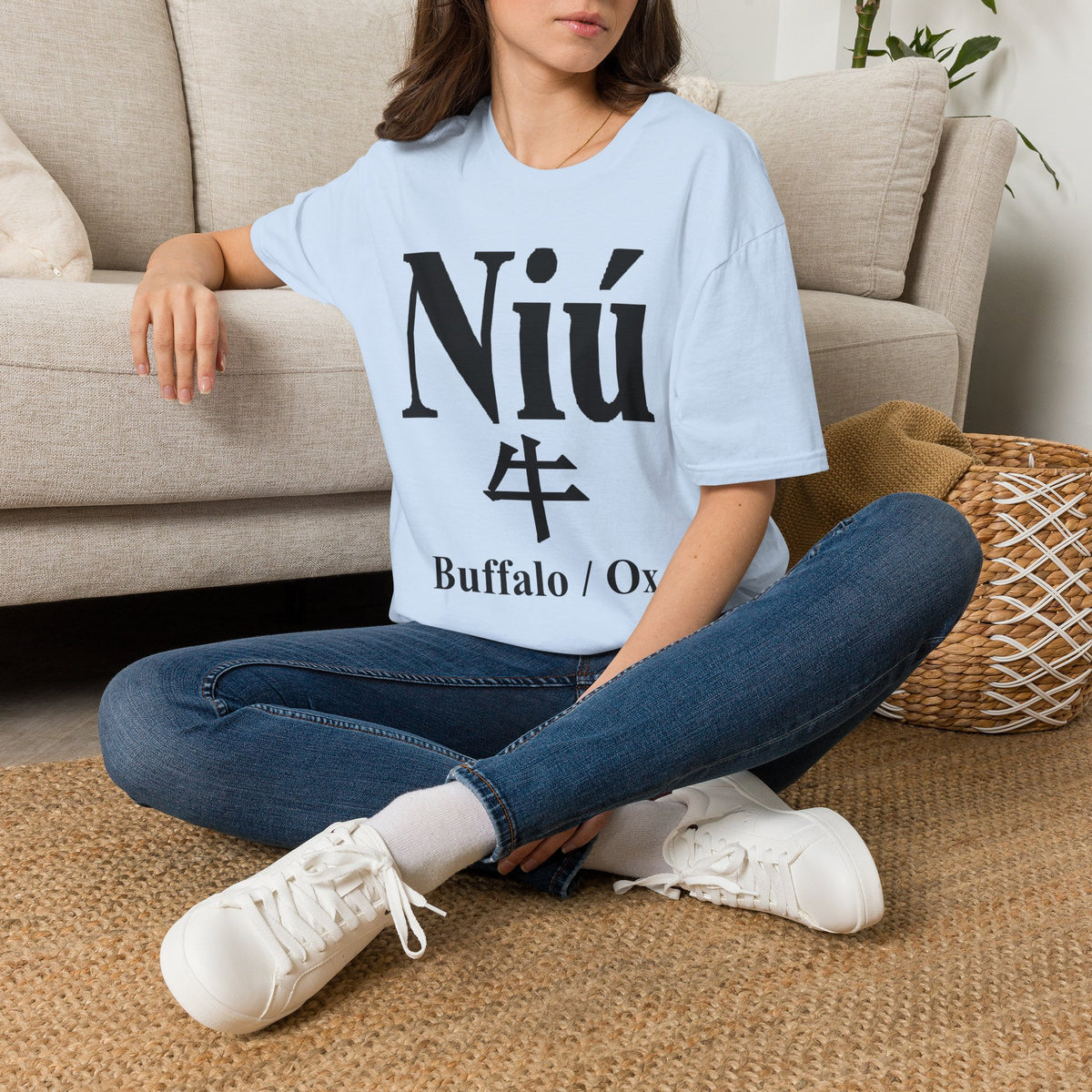 02 Buffalo/Ox — Typography Tee — Light Colors — English