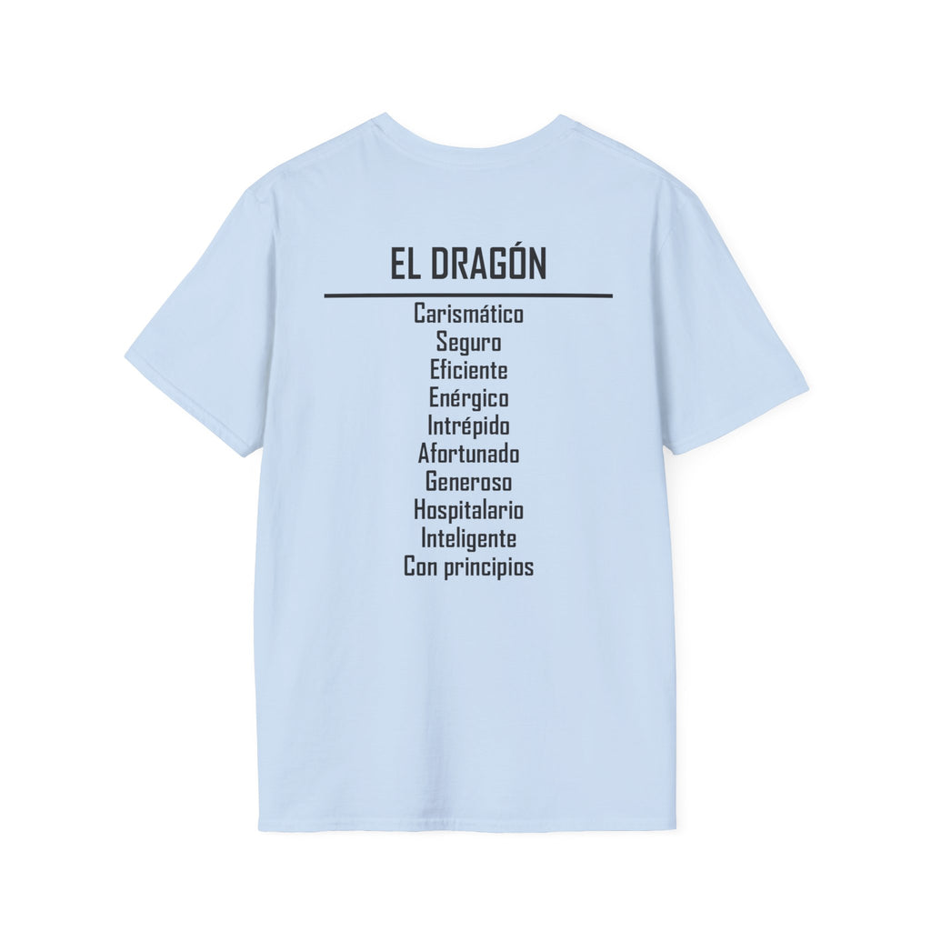 05 Dragón — Camiseta Tipográfica — Colores Claros — Español
