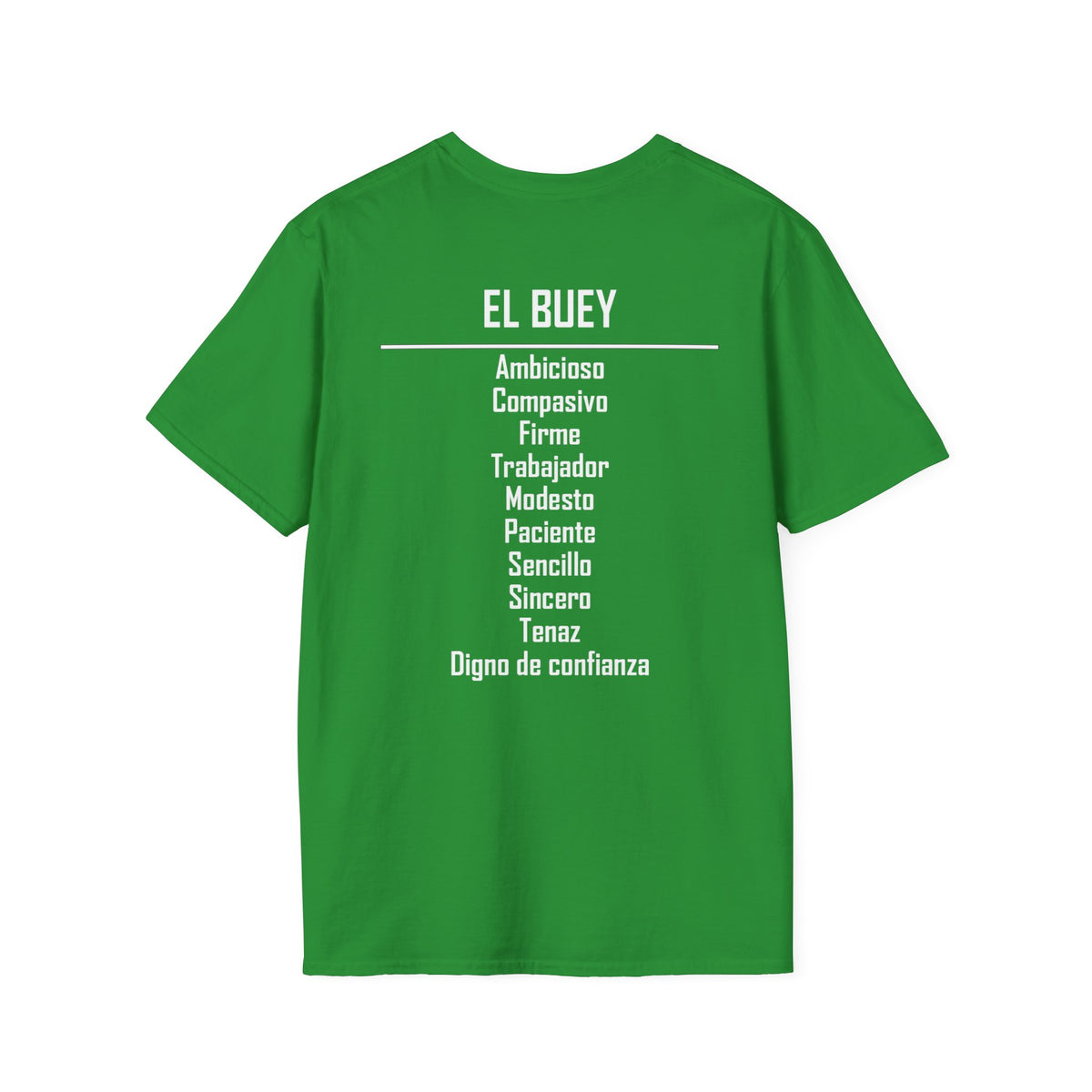 02 Buey — Camiseta Tipográfica — Colores Oscuros — Español