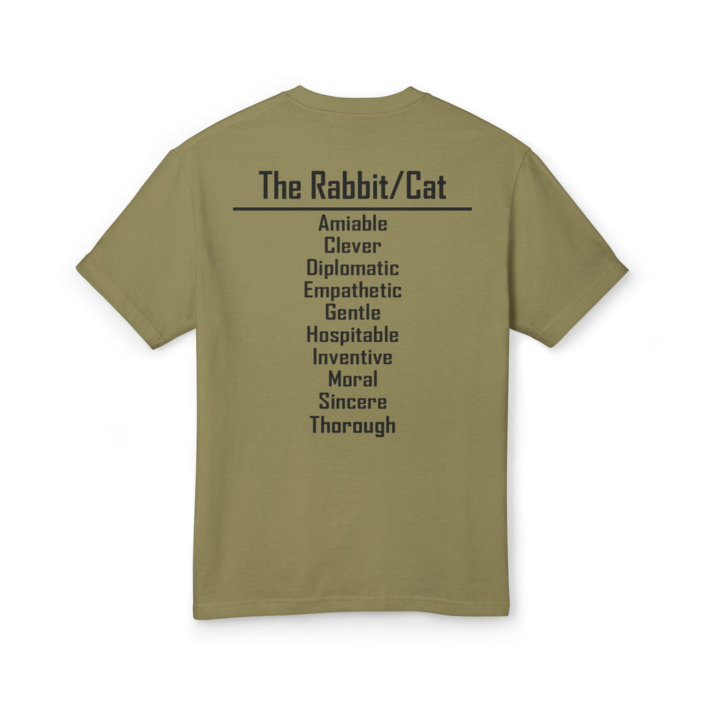 04 Rabbit — Illustrated Tee — Faded Army — English