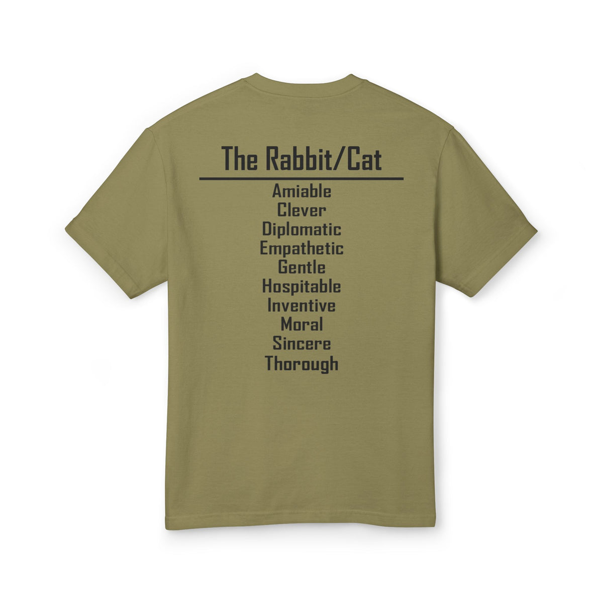 04 Rabbit — Illustrated Tee — Faded Army — English