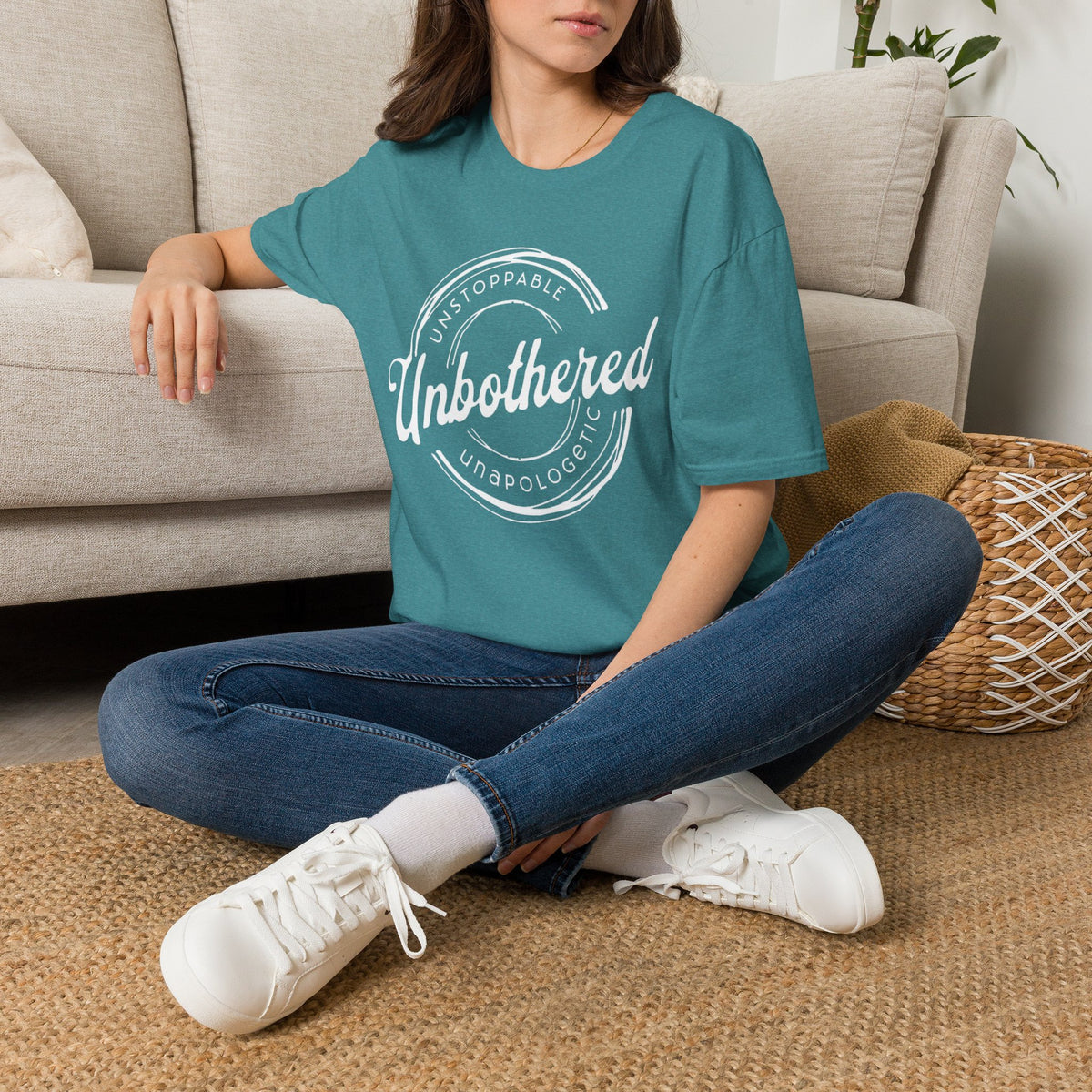 Unbothered Statement Unisex Softstyle Tee – Sunlit Colors
