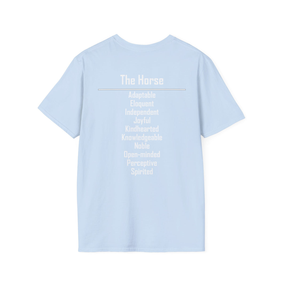 07 Horse — Typography Tee — Dark Colors — English
