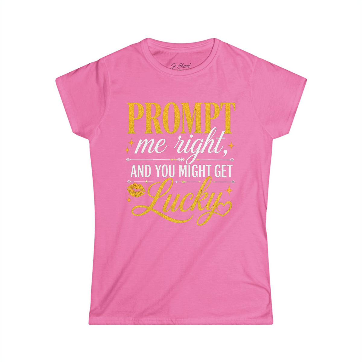 Prompt Me Right Women’s Tee – Golden Sky Edition by J. Ahmad