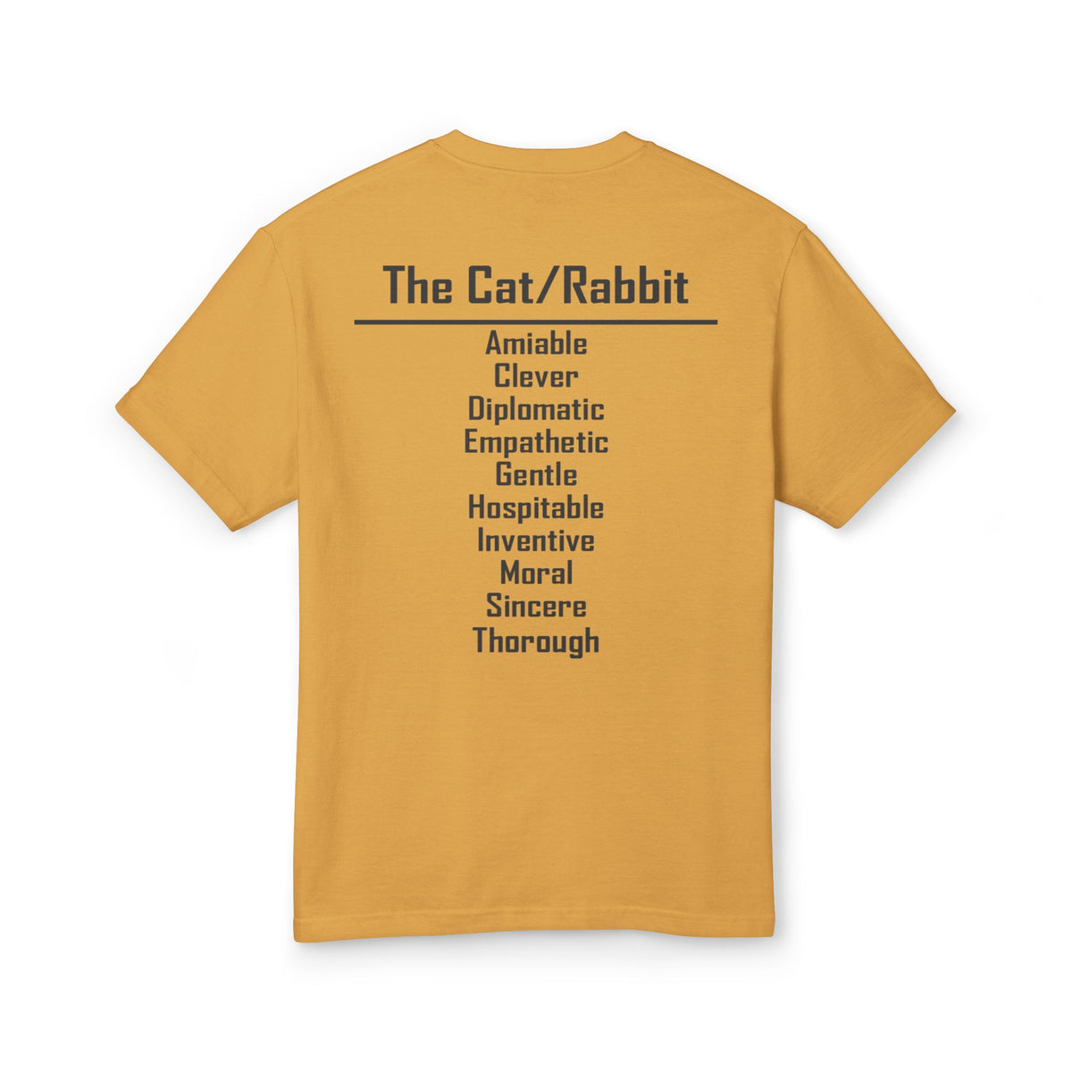 04 Cat — Illustrated Tee — Faded Mustard — English