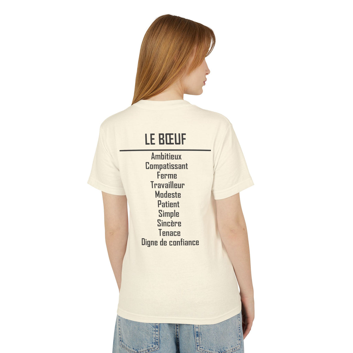 02 Buffle/Bœuf — T-shirt Illustré — Couleurs Claires — Français