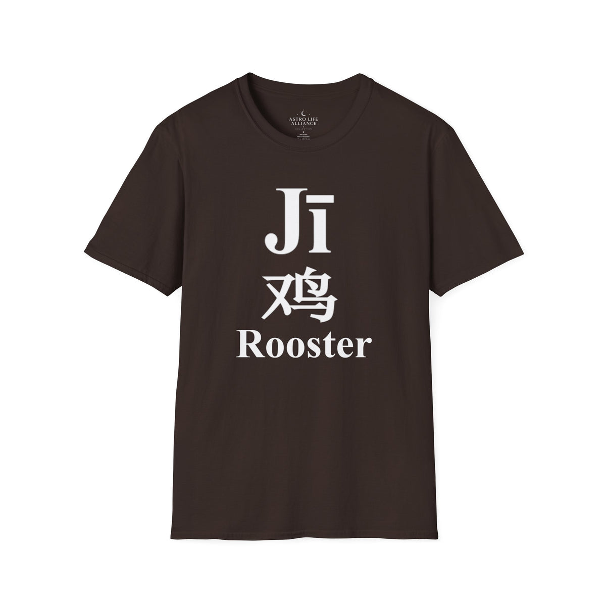 10 Rooster — Typography Tee — Dark Colors — English