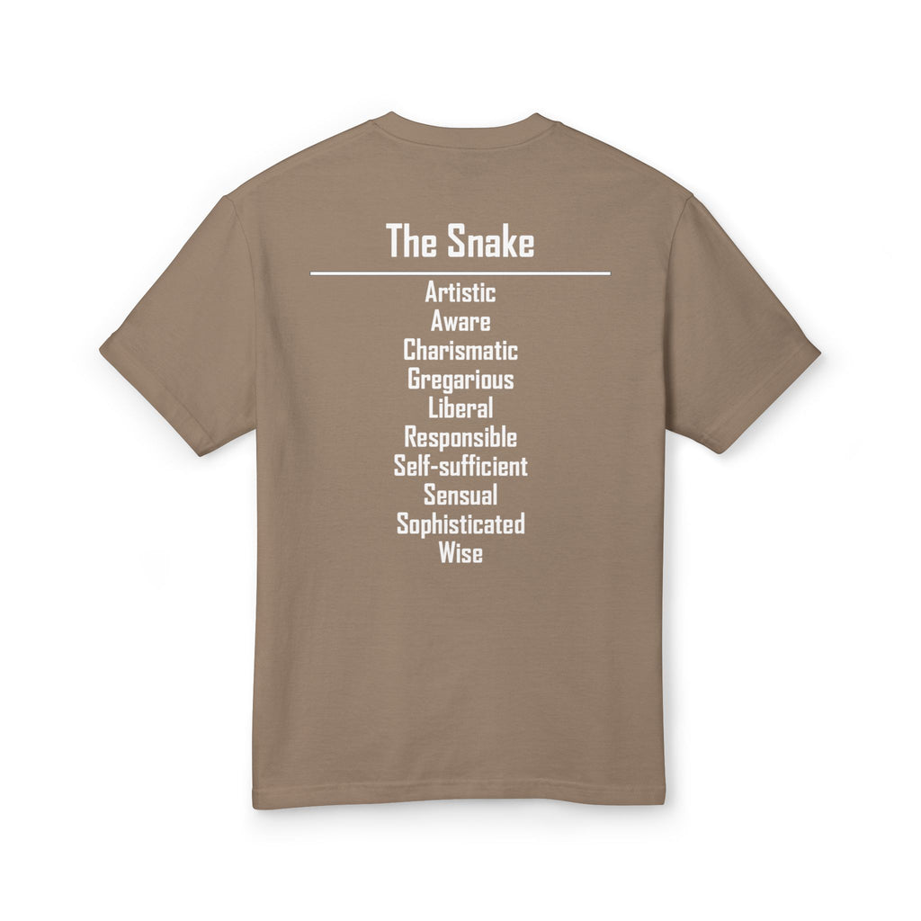 06 Snake — Illustrated Tee — Faded Brown — English