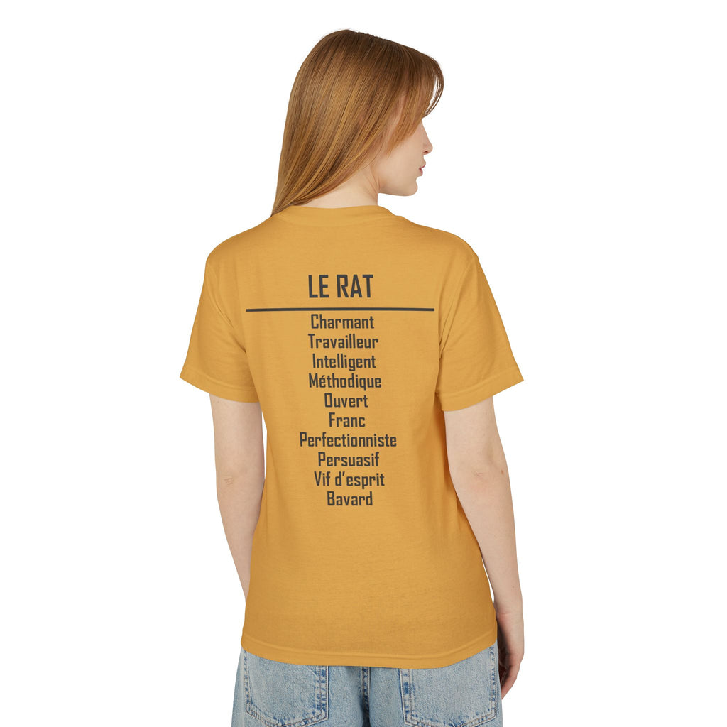 01 Rat — T-shirt Illustré — Couleurs Claires — Français