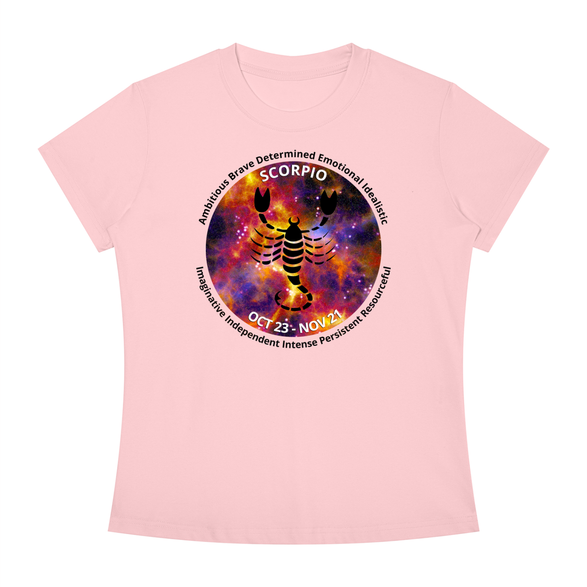 Scorpio Full-Color Zodiac Slim-Fit Women’s Tee – Light Shades