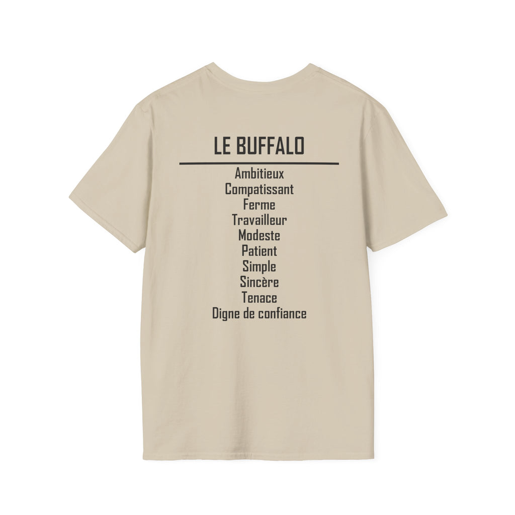 02 Buffle/Bœuf — T-shirt Typographique — Couleurs Claires — Français