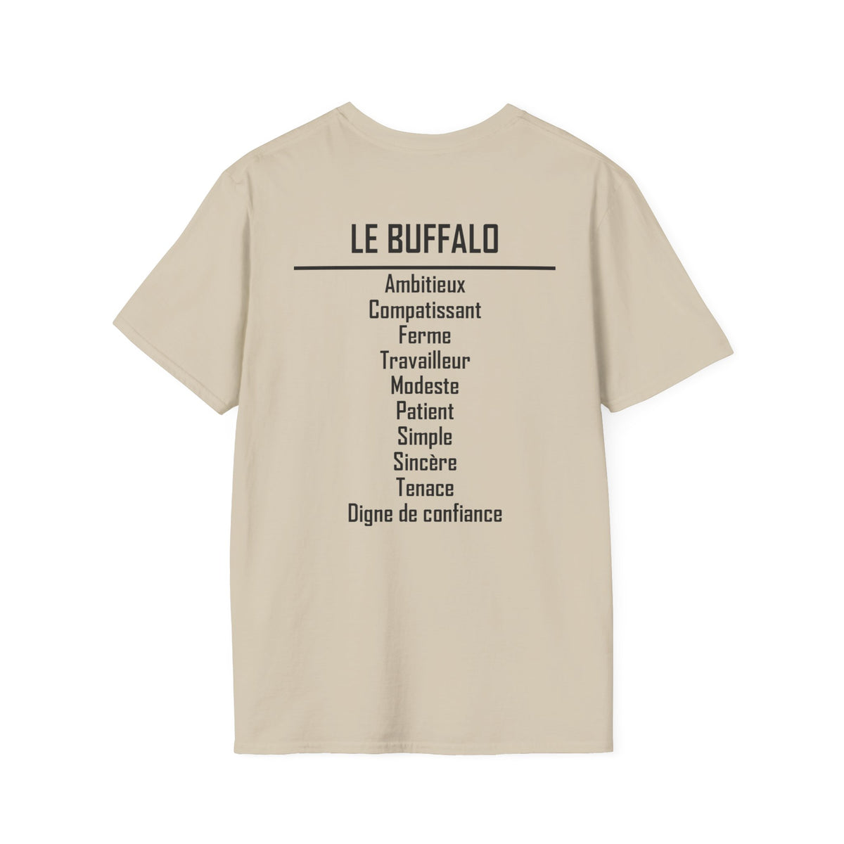 02 Buffle/Bœuf — T-shirt Typographique — Couleurs Claires — Français