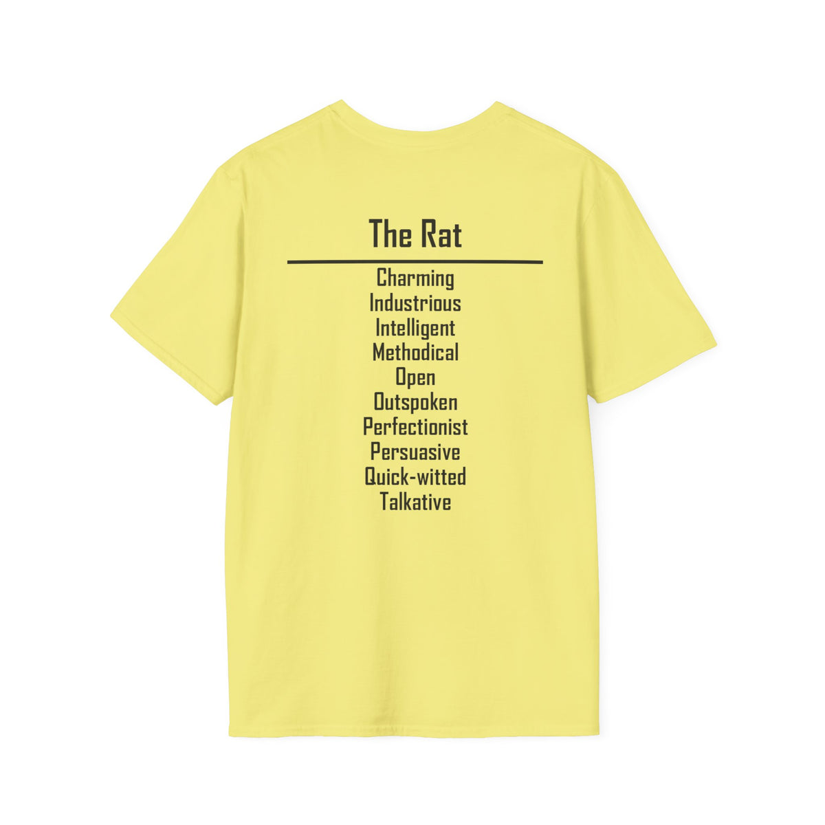 01 Rat — Typography Tee — Light Colors — English