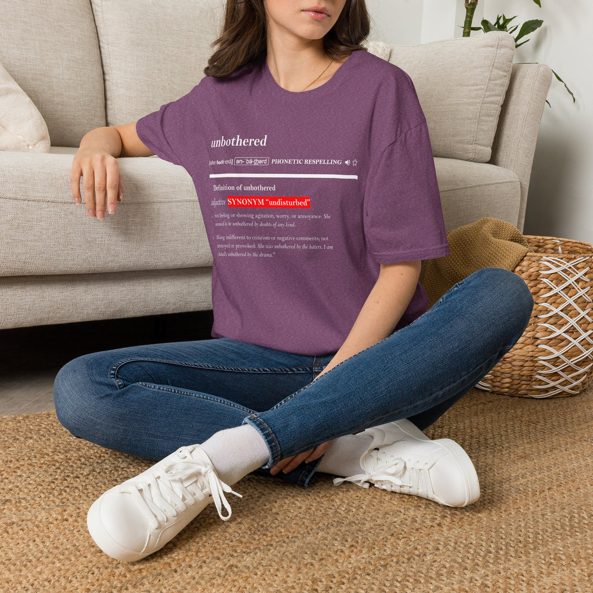 Unbothered Statement Unisex Softstyle Tee – Dark Jewel Tones