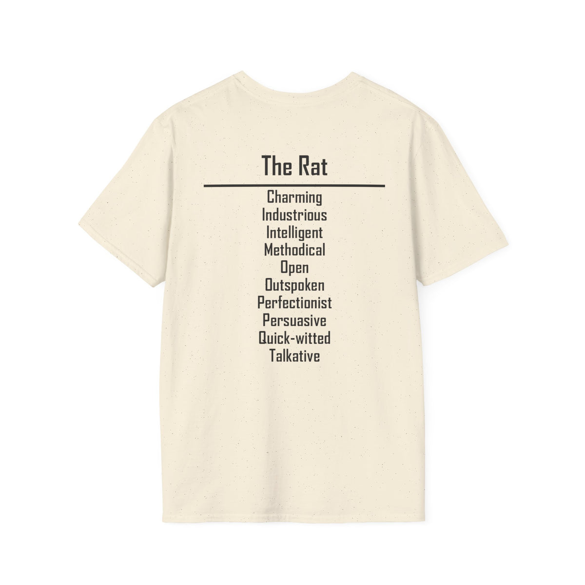01 Rat — Typography Tee — Light Colors — English