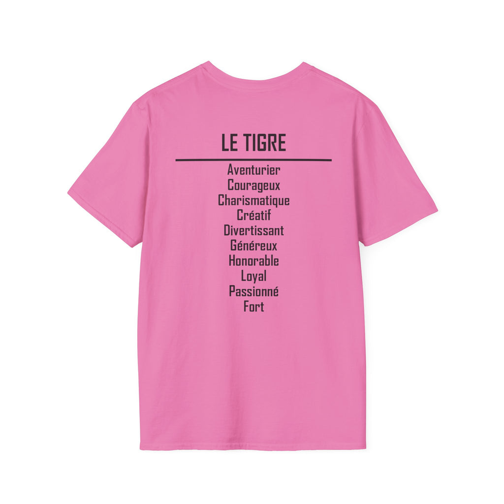 03 Tigre — T-shirt Typographique — Couleurs Claires — Français
