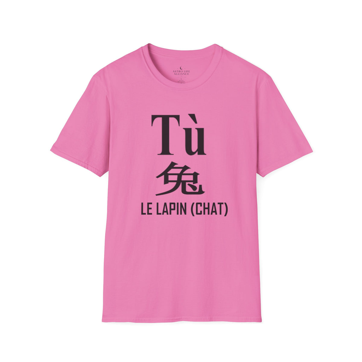 04 Lapin (Chat) — T-shirt Typographique — Couleurs Claires — Français