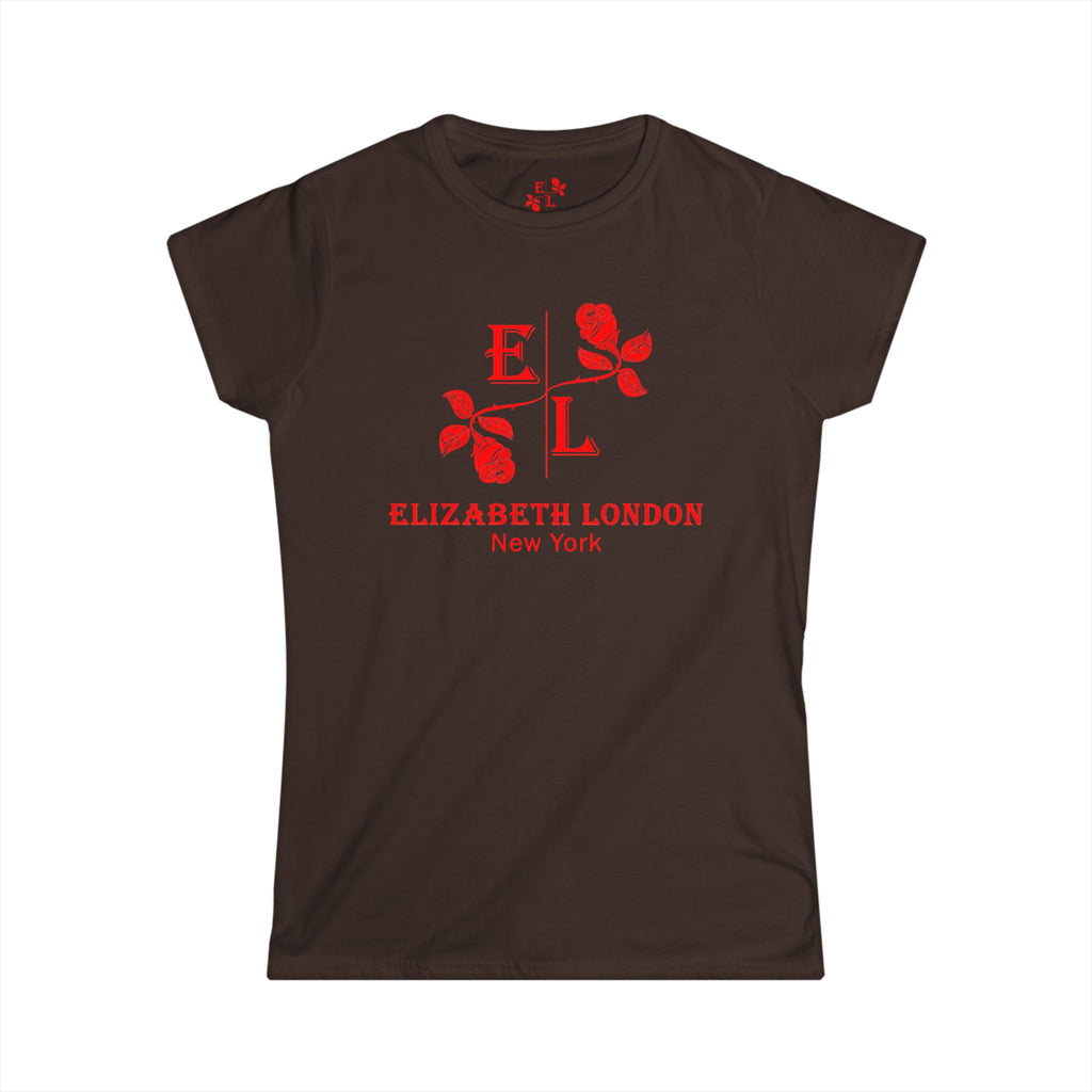 Elizabeth London™ Iconic Signature Rose Women’s Tee – Deep Garden