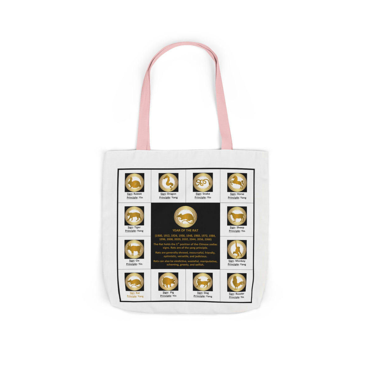 01 Rat — Chinese Zodiac Tote by Elizabeth London™