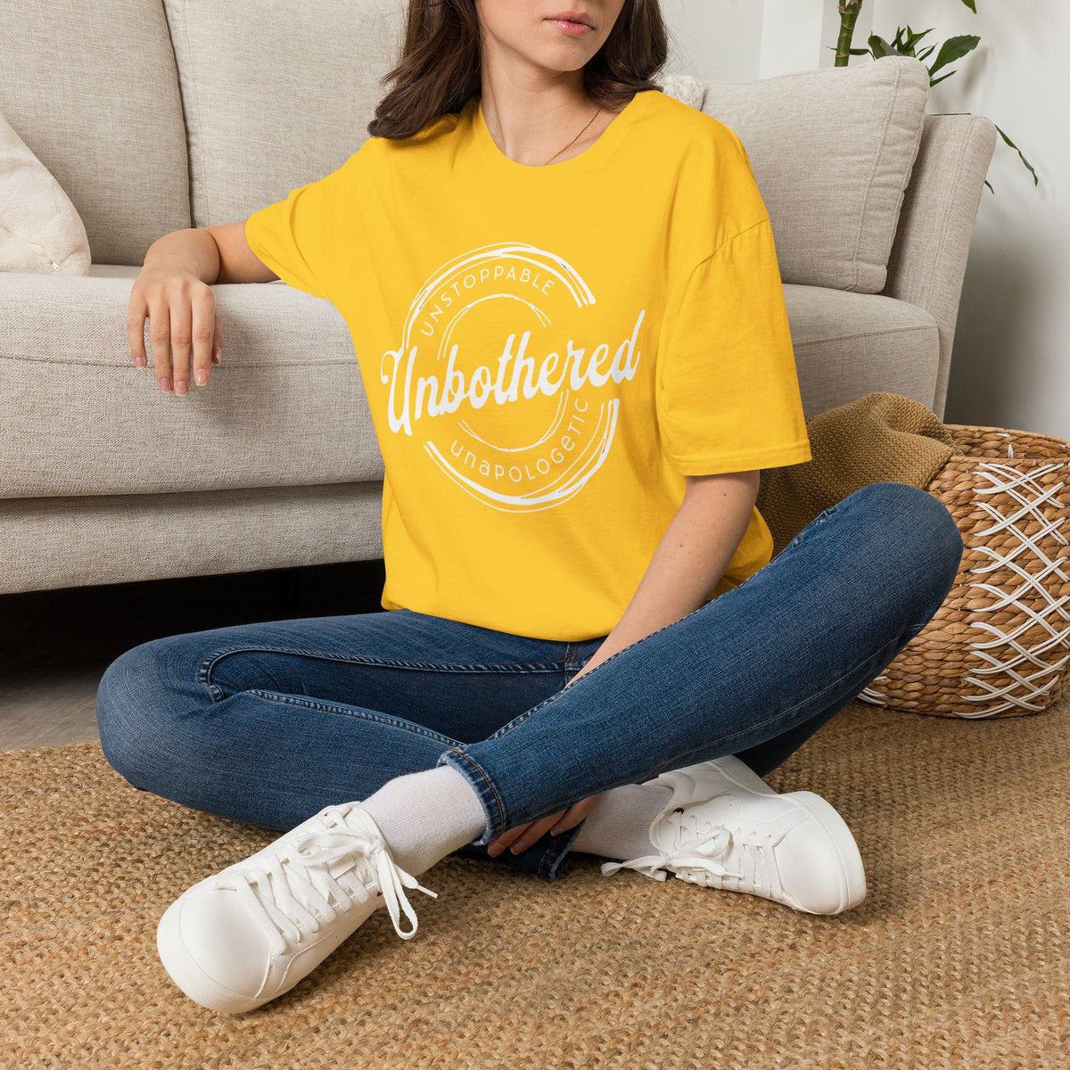 Unbothered Statement Unisex Softstyle Tee – Sunlit Colors