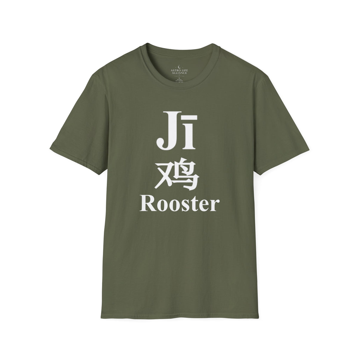 10 Rooster — Typography Tee — Dark Colors — English