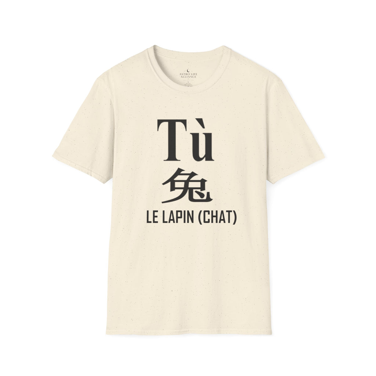 04 Lapin (Chat) — T-shirt Typographique — Couleurs Claires — Français