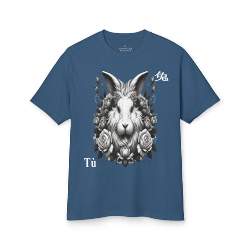 04 Lapin — T-shirt Illustré — Couleurs Foncées — Français