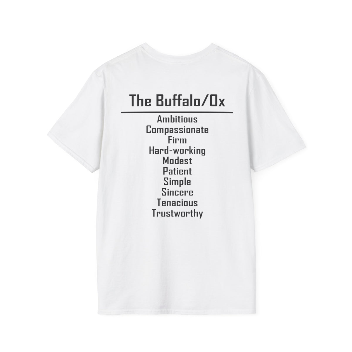 02 Buffalo/Ox — Typography Tee — Light Colors — English