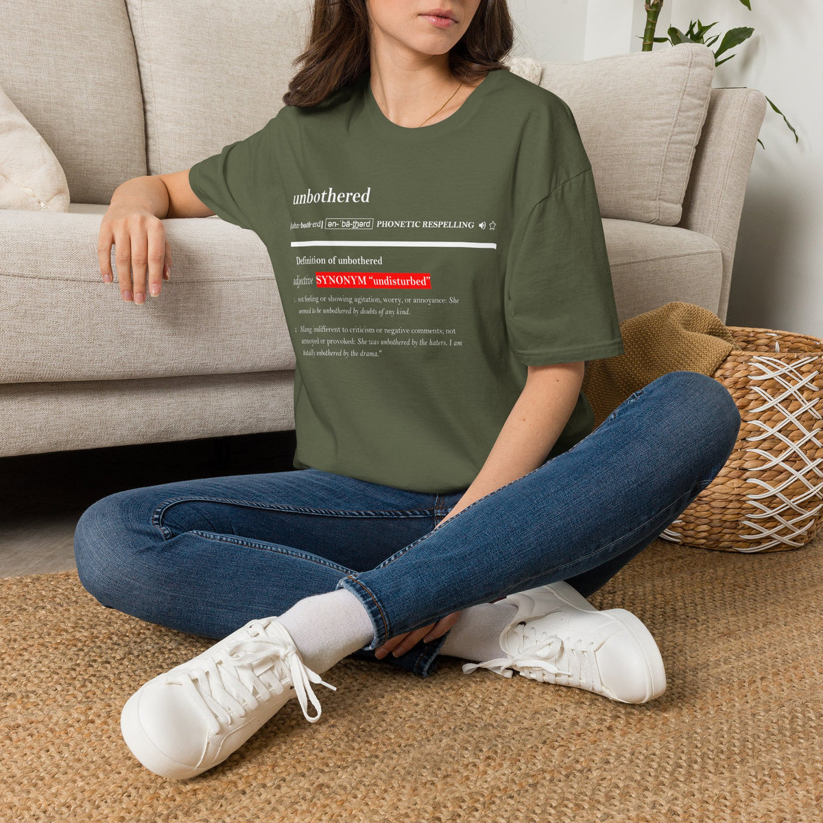 Unbothered Statement Unisex Softstyle Tee – Dark Jewel Tones