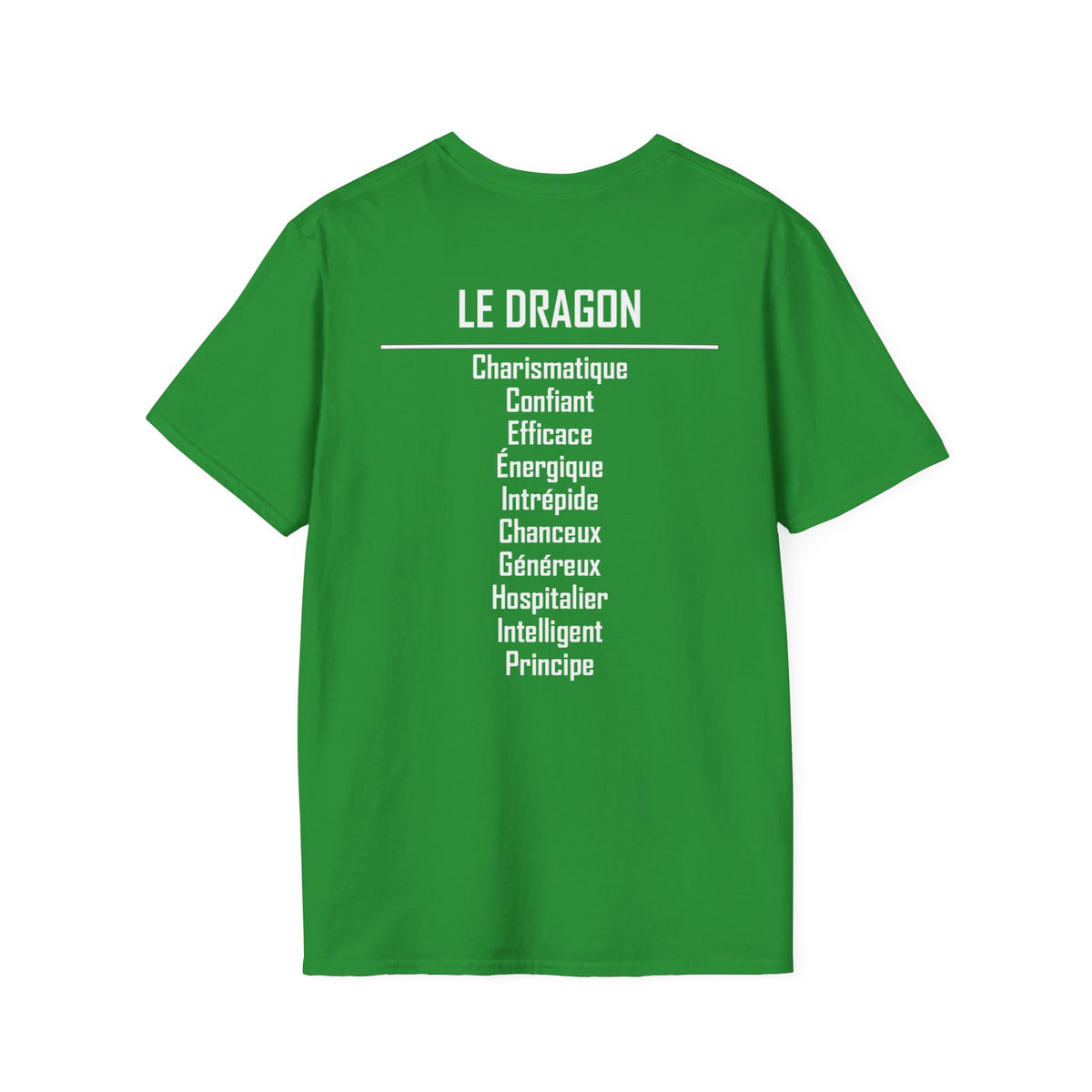 05 Dragon — T-shirt Typographique — Couleurs Foncées — Français