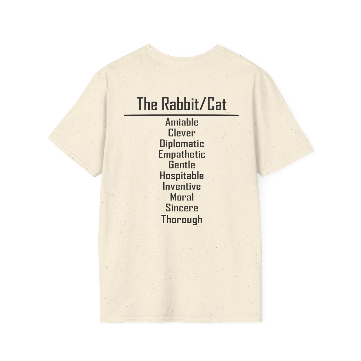 04 Rabbit — Typography Tee — Light Colors — English