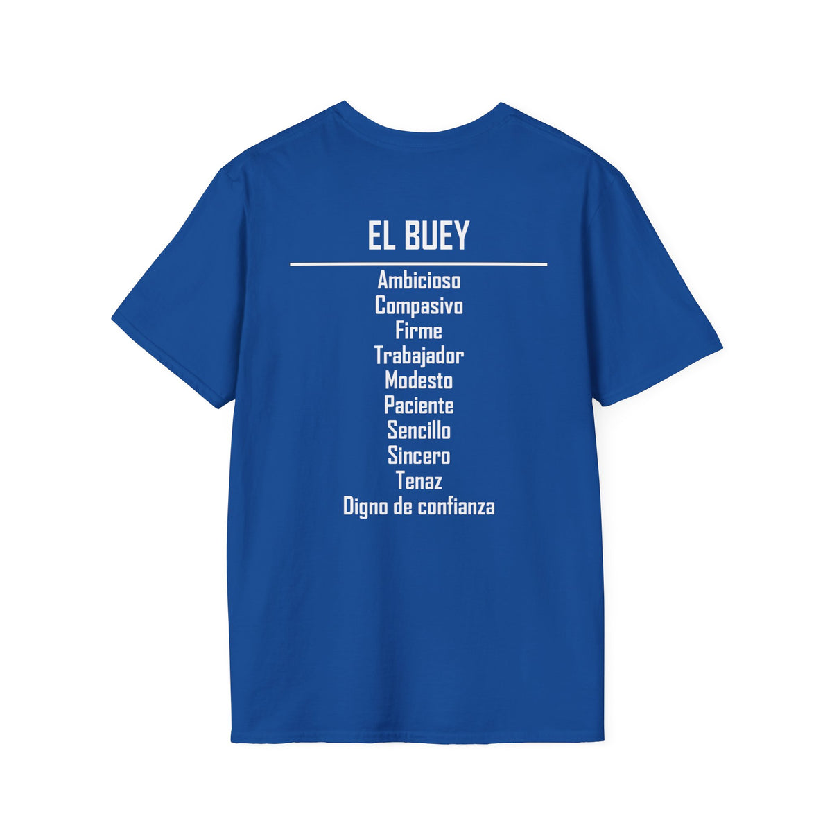 02 Buey — Camiseta Tipográfica — Colores Oscuros — Español