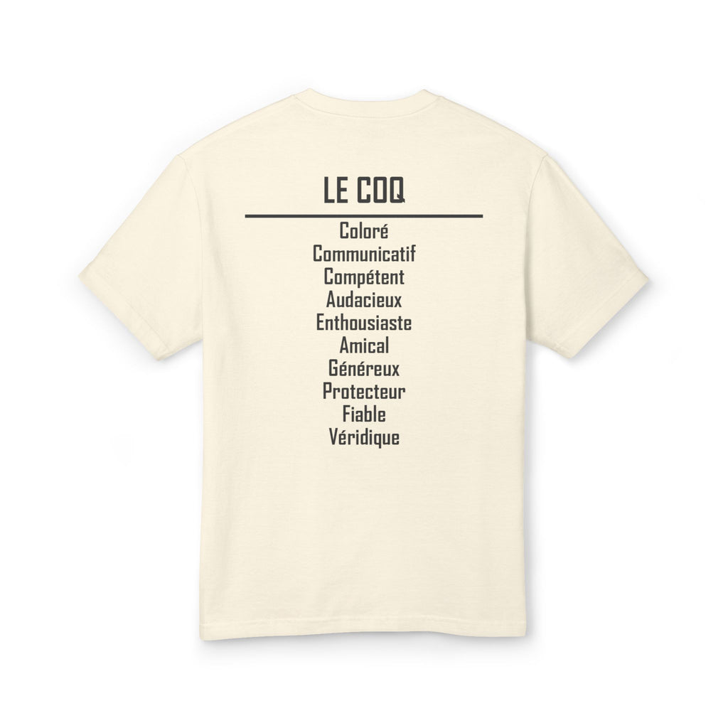 10 Coq — T-shirt Illustré — Couleurs Claires — Français