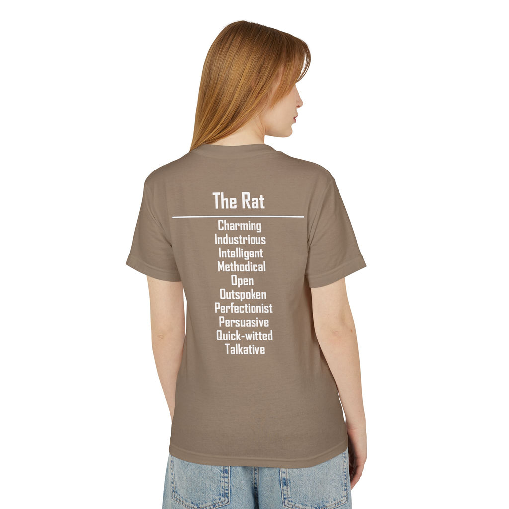 01 Rat — Illustrated Tee — Faded Brown — English