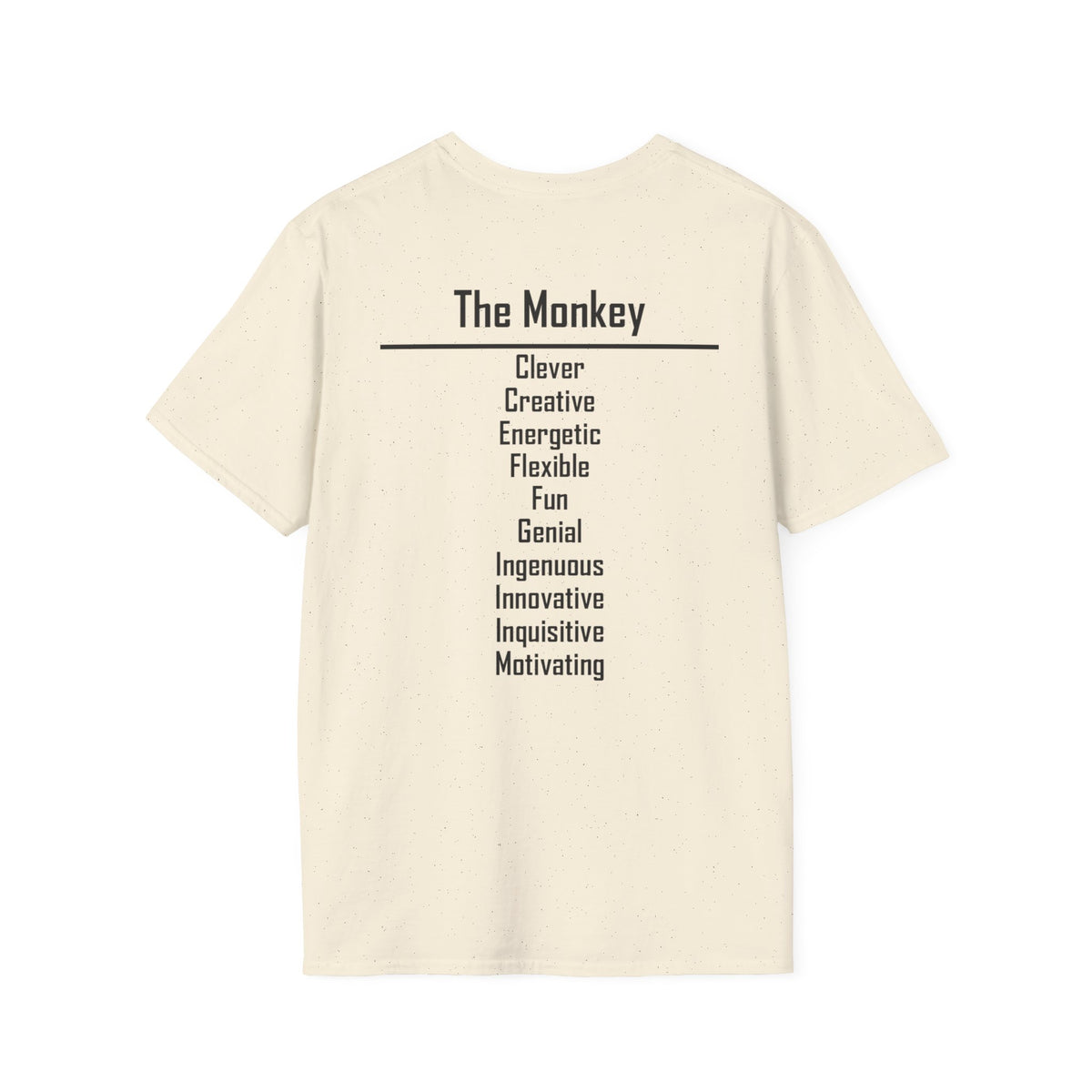 09 Monkey — Typography Tee — Light Colors — English