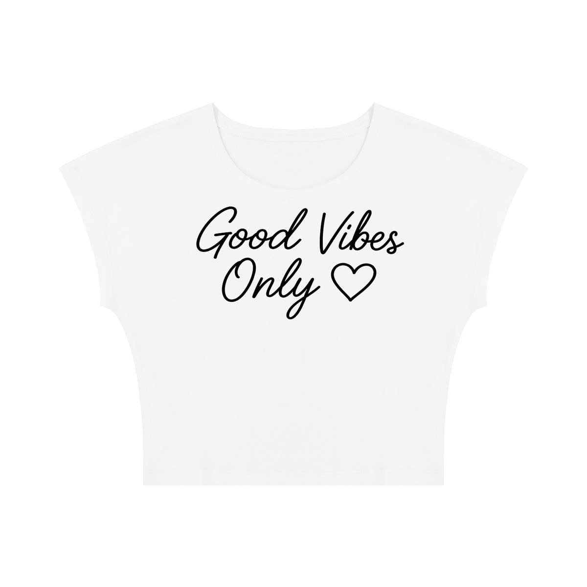 Good Vibes Only Black Script Baby Tee