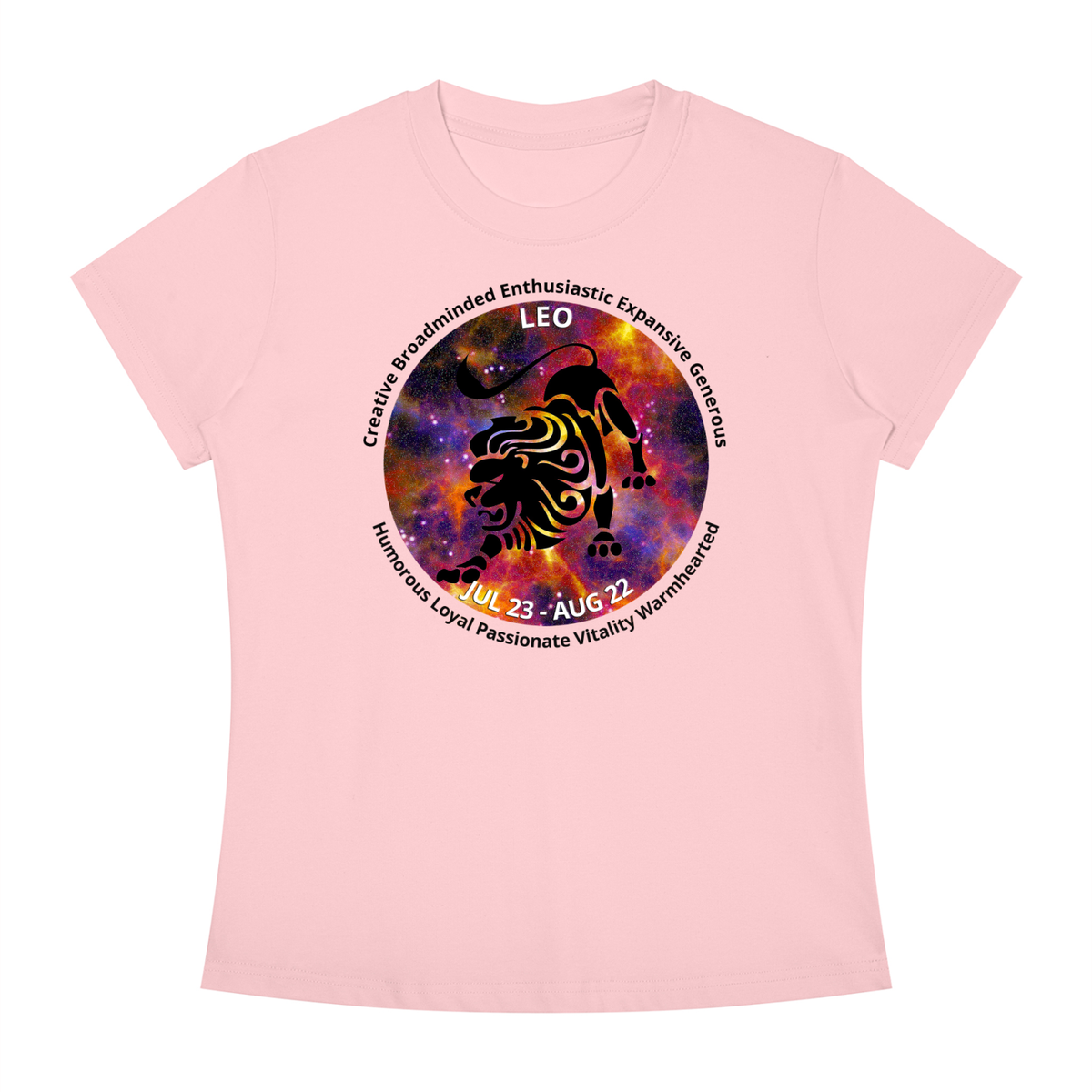 Leo Full-Color Zodiac Slim-Fit Women’s Tee – Light Shades