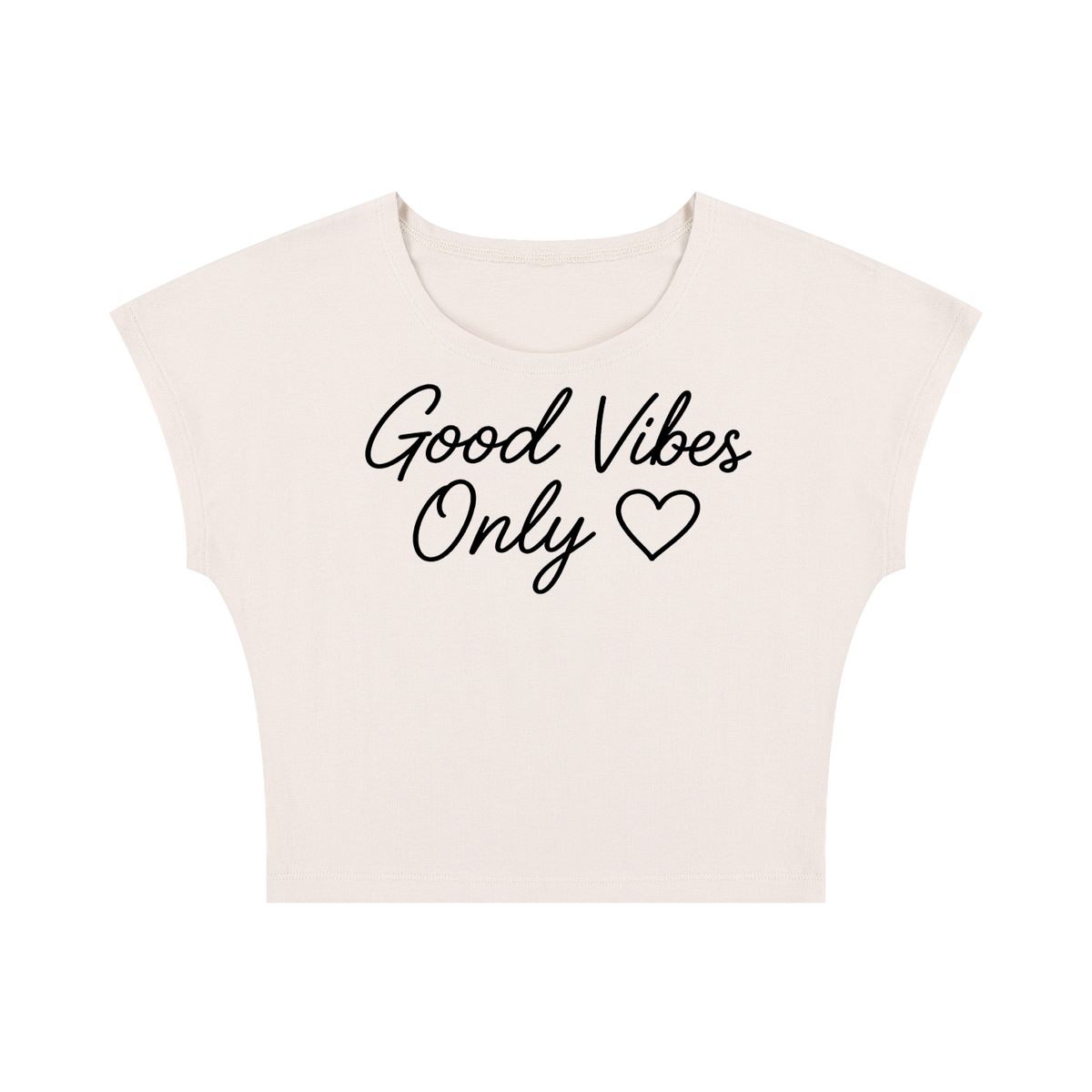 Good Vibes Only Black Script Baby Tee
