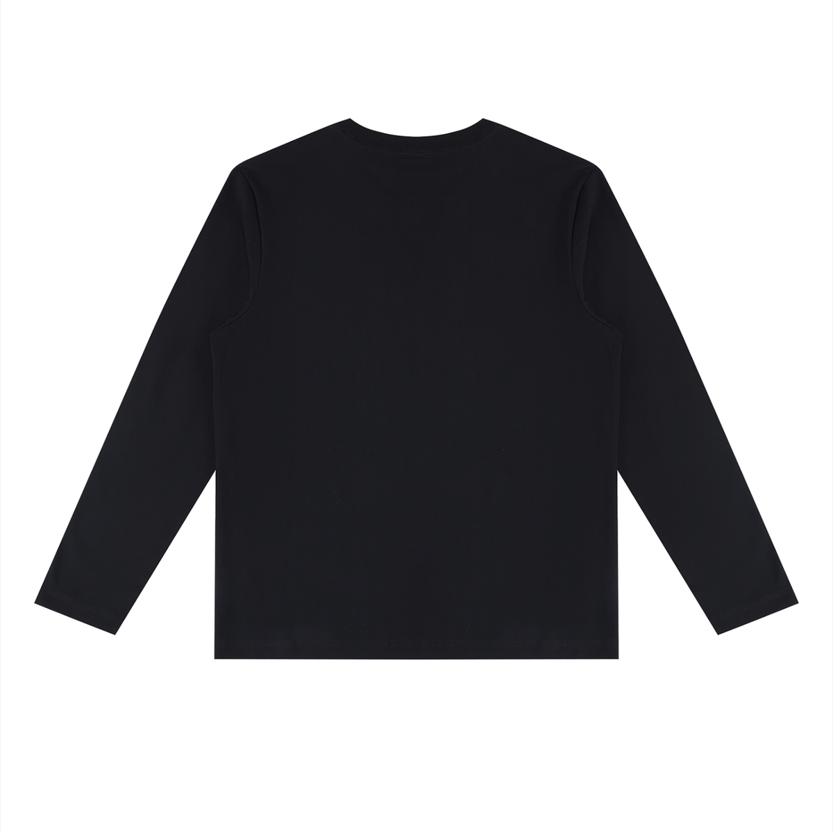 Leo black long-sleeve zodiac tee, back view