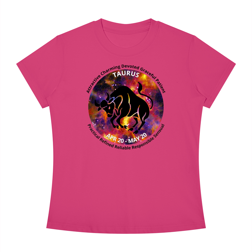 Taurus Full-Color Zodiac Slim-Fit Women’s Tee – Light Shades