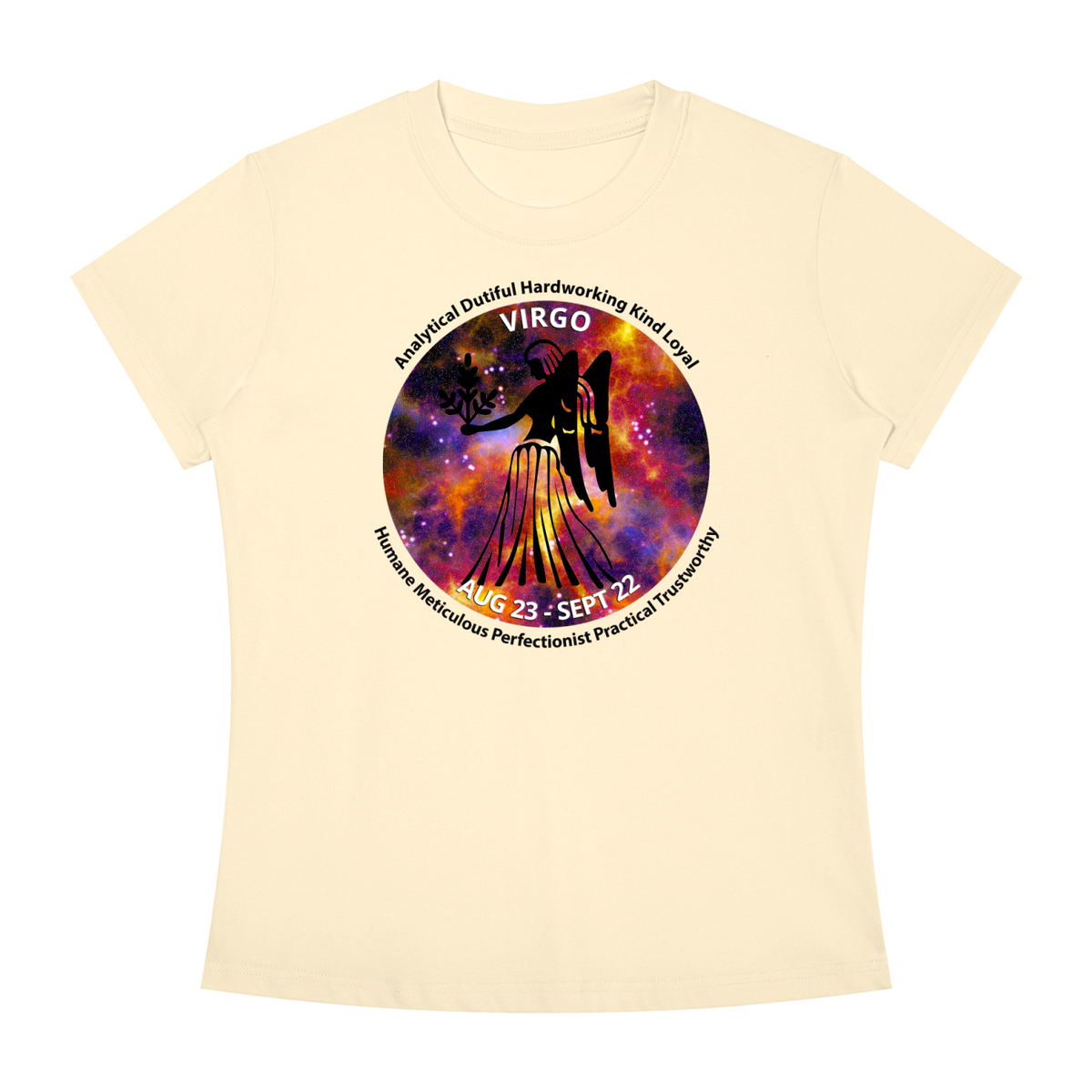 Virgo Full-Color Zodiac Slim-Fit Women’s Tee – Light Shades